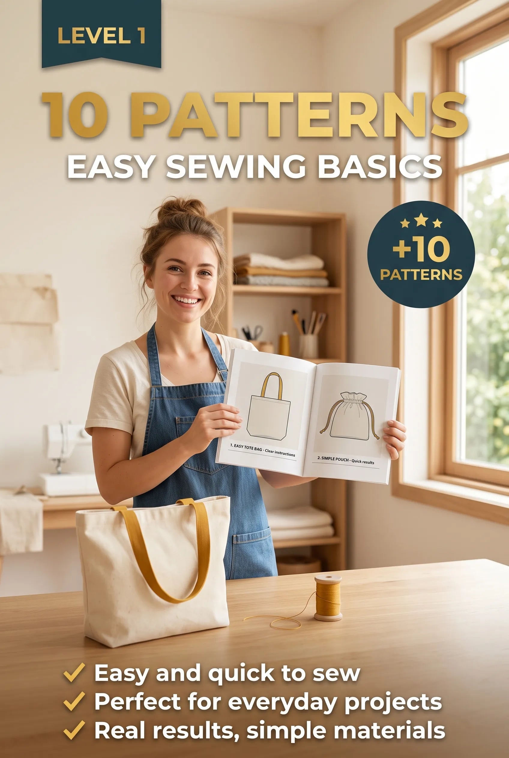 Level 1 – 10 Patterns: Easy Sewing Basics